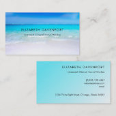 Tropisch strand met Turquoise-Zee Visitekaartje (Voorkant / Achterkant)