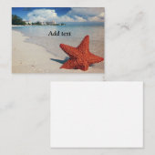 Tropisch strand met zeester sjabloon (Voorkant / Achterkant)