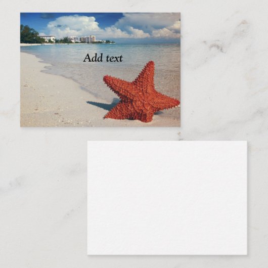 Tropisch strand met zeester sjabloon (Voorkant / Achterkant)