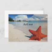 Tropisch strand met zeester sjabloon (Voorkant / Achterkant)