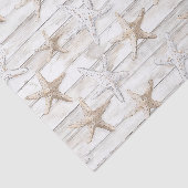 Tropisch strand met zeester voor trouwfeest tissuepapier (Detail)