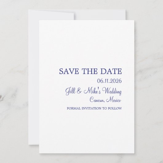 Tropisch strand Mexico Weddenschap Bewaar datum Save The Date (Achterkant)