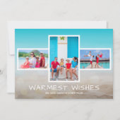 Tropisch strand Multi-Photo Kerstmis Feestdagenkaart (Voorkant)