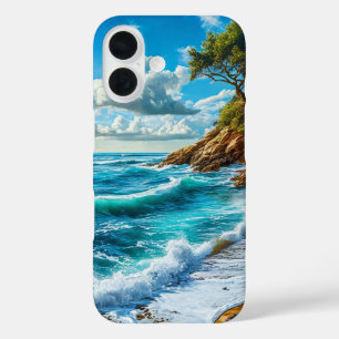 Tropisch Strand Oceaan Water Design Rustige Zomer iPhone 16 Hoesje