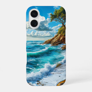 Tropisch Strand Oceaan Water Design Rustige Zomer iPhone 16 Hoesje