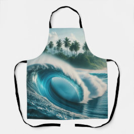 Tropisch strand Ocean Wave Crescendo Palmbomen Schort