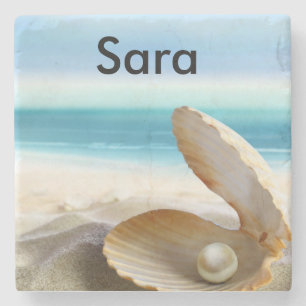 Tropisch strand Onderzetter Gepersonaliseerd