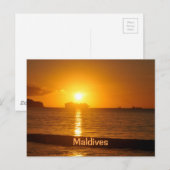 Tropisch strand op de Malediven Briefkaart (Voorkant / Achterkant)