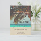 Tropisch strand, palm ontvangst kaart (Staand voorkant)