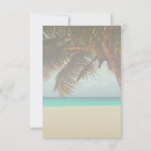Tropisch strand, palm ontvangst kaart (Achterkant)