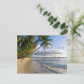 Tropisch strand, palm repetitief diner kaart (Staand voorkant)