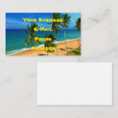 Tropisch strand palm Tree Breeze Visitekaartje (Voorkant / Achterkant)