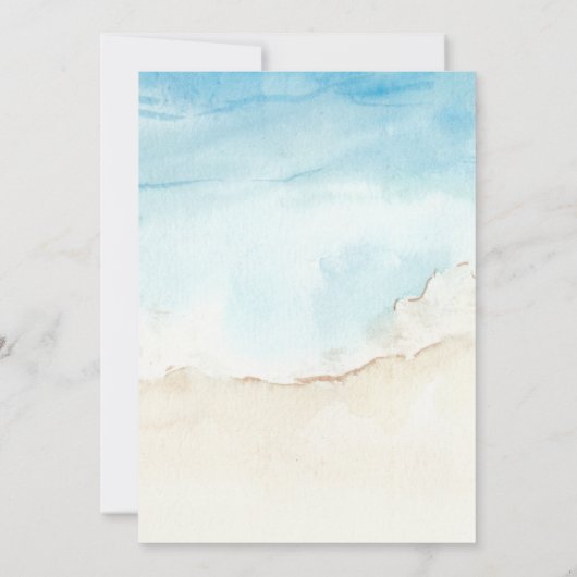 Tropisch strand palm Tree Star van David Bat Mitzv Kaart (Achterkant)