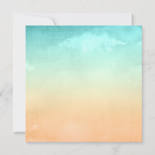 Tropisch strand palm Tree Weddenschap Square Kaart (Achterkant)