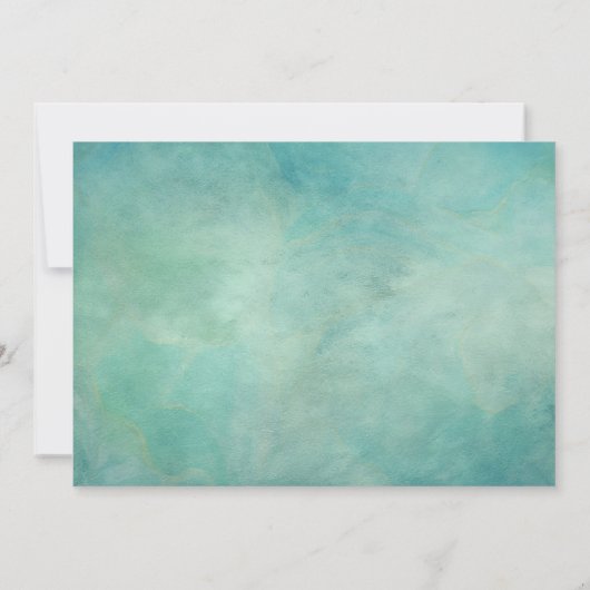 Tropisch strand palm Waterverf bruiloft Kaart (Achterkant)