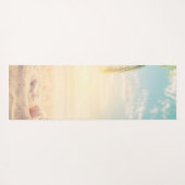 Tropisch strand, palm, zand, zeeshells - gepersona yogamat (Achterkant (horizontaal))