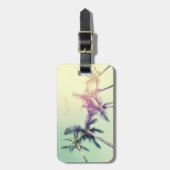 Tropisch strand, palmen - gepersonaliseerd bagagelabel (Voorkant verticaal)