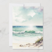 tropisch strand palms bridal - doucheuitnodiging kaart (Achterkant)