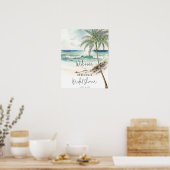 tropisch strand palms vrijgezellenfeest poster (Keuken)