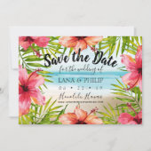 Tropisch strand paradijs save the date (Voorkant)
