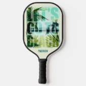Tropisch strand pickleball paddle (Achterkant)