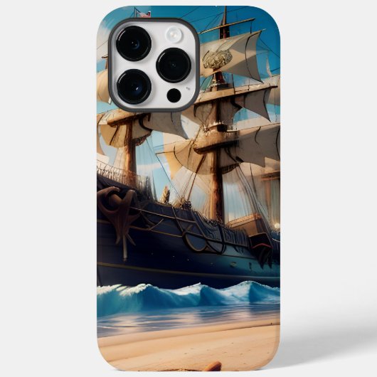 Tropisch strand piratenschip Case-Mate iPhone case (Achterkant)