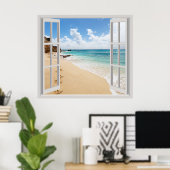 Tropisch strand poster (Thuiskantoor)