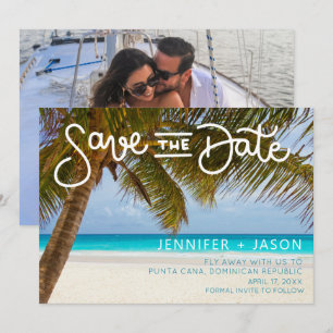 Tropisch strand Punta Cana Dominican Wedding Save The Date