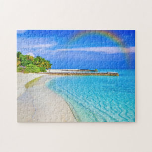 Tropisch strand - Regenboogzee Legpuzzel