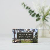 Tropisch strand, reizen en toerisme visitekaartje (Staand voorkant)