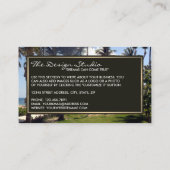 Tropisch strand, reizen en toerisme visitekaartje (Achterkant)