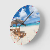 Tropisch strand ronde klok (Hoek)