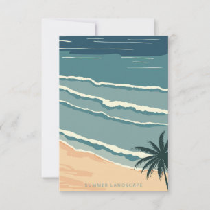 Tropisch strand RSVP kaartje