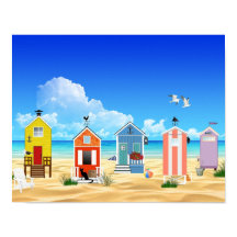 Tropisch strand Sand Huts