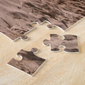 Tropisch strand Sand Palms Sunset Legpuzzel (Zijkant)