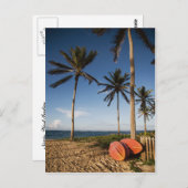 Tropisch strand scène briefkaart (Voorkant / Achterkant)