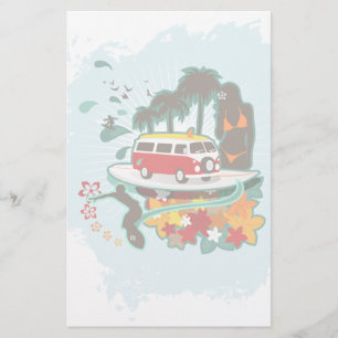 Tropisch strand scène briefpapier