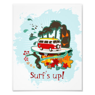 Tropisch strand scène foto afdruk