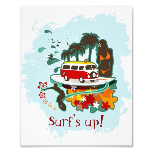 Tropisch strand scène foto afdruk (Voorkant)