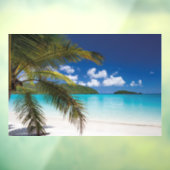 Tropisch strand scène raamsticker (Vel 3)