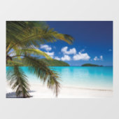 Tropisch strand scène raamsticker (Vel)