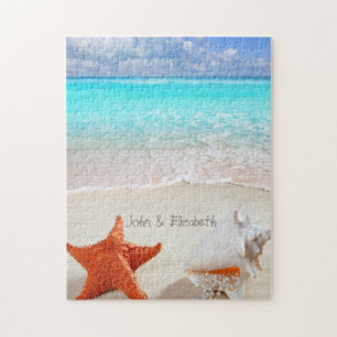 Tropisch strand schelpen legpuzzel