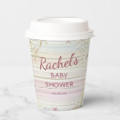 Tropisch strand Seashell Modern Boho Baby shower Papieren Bekers (Voorkant)
