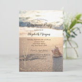 Tropisch strand Seashell Wine Glass Retirement Kaart (Staand voorkant)