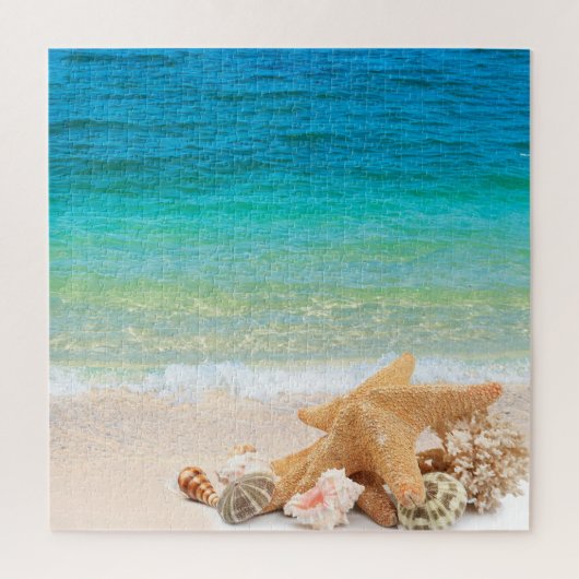 Tropisch strand Seashells Seastar Legpuzzel (Verticaal)