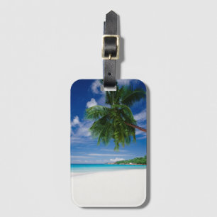 Tropisch strand Seychellen Bagagelabel