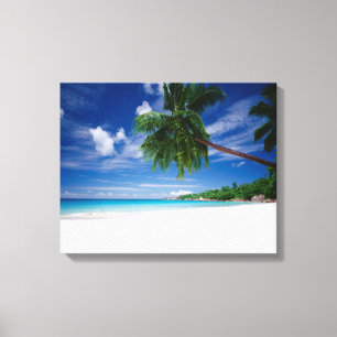 Tropisch strand Seychellen Canvas Afdruk