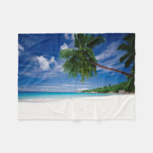 Tropisch strand Seychellen Fleece Deken