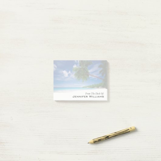 Tropisch strand | Seychellen Post-it® Notes (Op bureau)