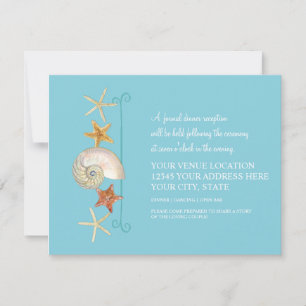 Tropisch strand Shells Starfish Nautilus Summer Kaart